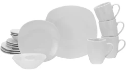 Creatable Geschirrset|Square - Kombiservice 16-tlg - Weiss