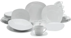 Creatable Geschirrset|Square - Kombiservice 30-tlg - Weiss