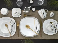 Creatable Geschirrset|Square - Kombiservice 62-tlg - Weiss
