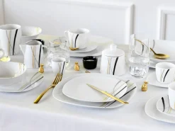 Creatable Geschirrset|Square - Kombiservice 62-tlg - Weiss