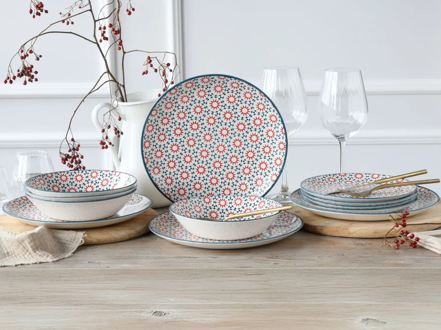 Creatable Geschirrset|Teller|Stella - Tellerset 12-tlg - bunt