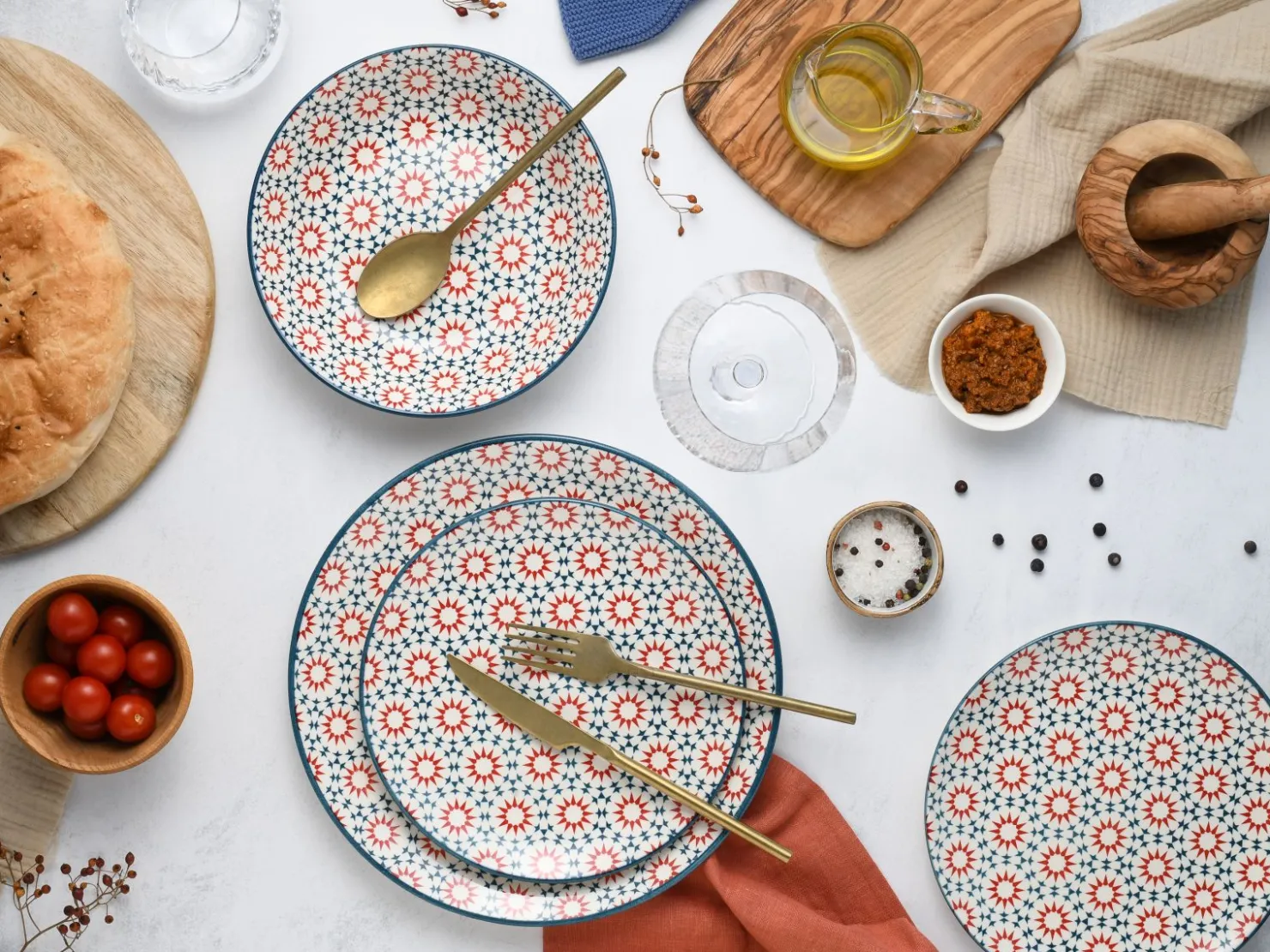 Creatable Geschirrset|Teller|Stella - Tellerset 12-tlg - bunt