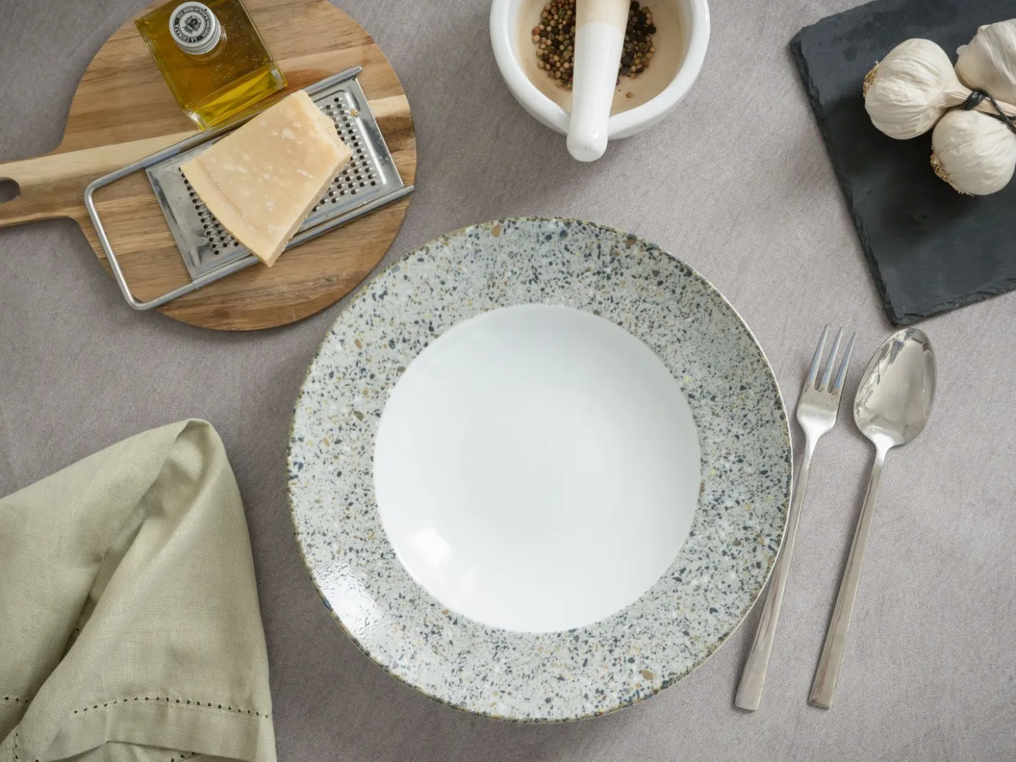 Creatable Geschirrset|Teller|Stone Collection - Pastateller 4-tlg - Bunt