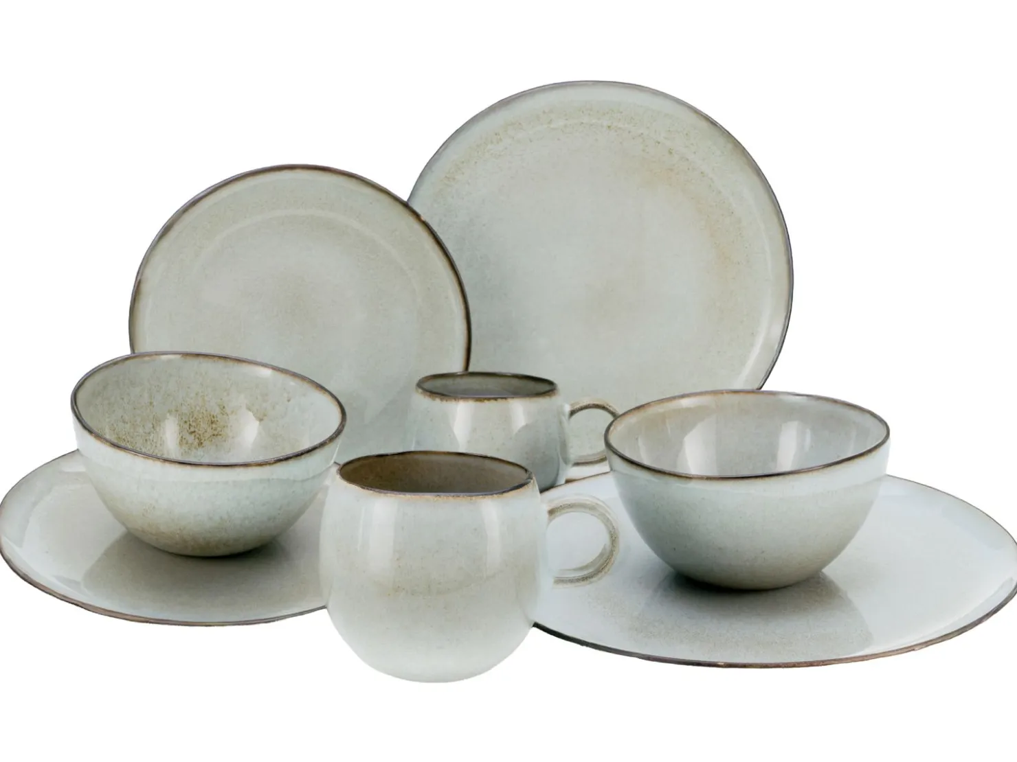 Creatable Geschirrset|Stone - Kombiservice 8-tlg - Grey