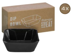 Creatable Geschirrset|Streat Food - Dip Bowl 4-tlg - Schwarz