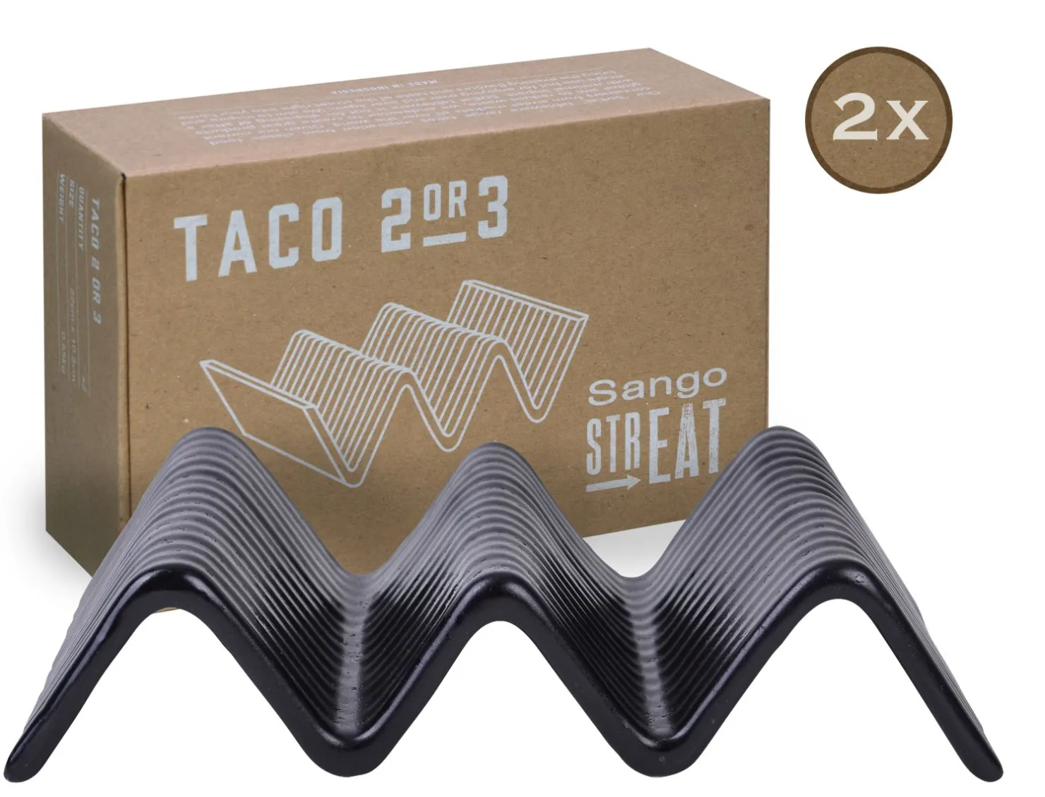 Creatable Geschirrset|Streat Food - Taco Stand 2-tlg - Schwarz