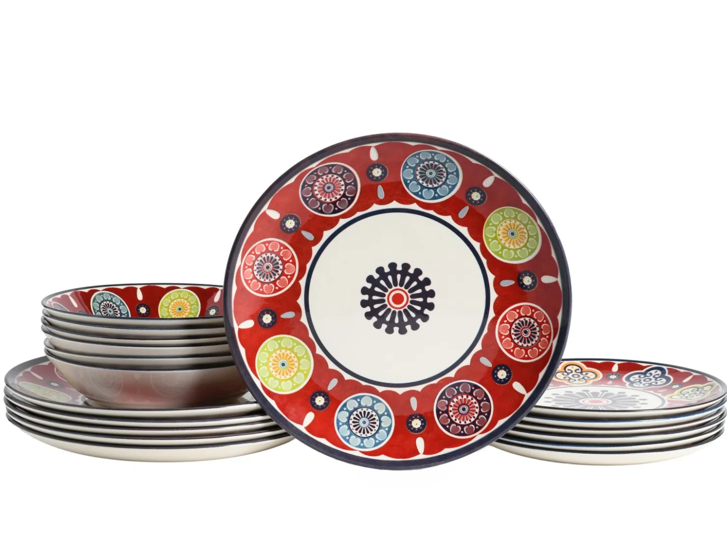 Creatable Geschirrset|Teller|Sumaya - Kombiservice 18-tlg - Red