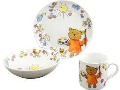 Creatable Geschirrset|Teddy - Kinderservice 3-tlg - Weiss