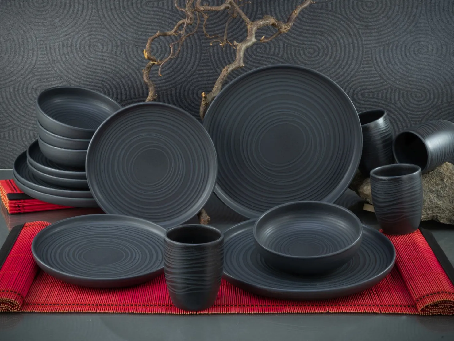 Creatable Geschirrset|Uno - Kombiservice 16-tlg - Grau