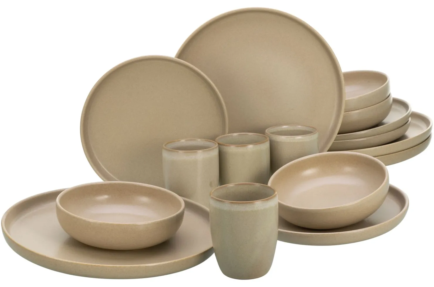 Creatable Geschirrset|Uno - Kombiservice 16-tlg - Grau