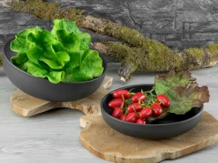 Creatable Bowls & Schüsseln|Geschirrset|Uno - Salatschüssel 2-tlg - Black