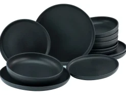 Creatable Geschirrset|Teller|Uno - Tellerset 12-tlg - Black