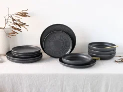 Creatable Geschirrset|Teller|Uno - Tellerset 12-tlg - Black
