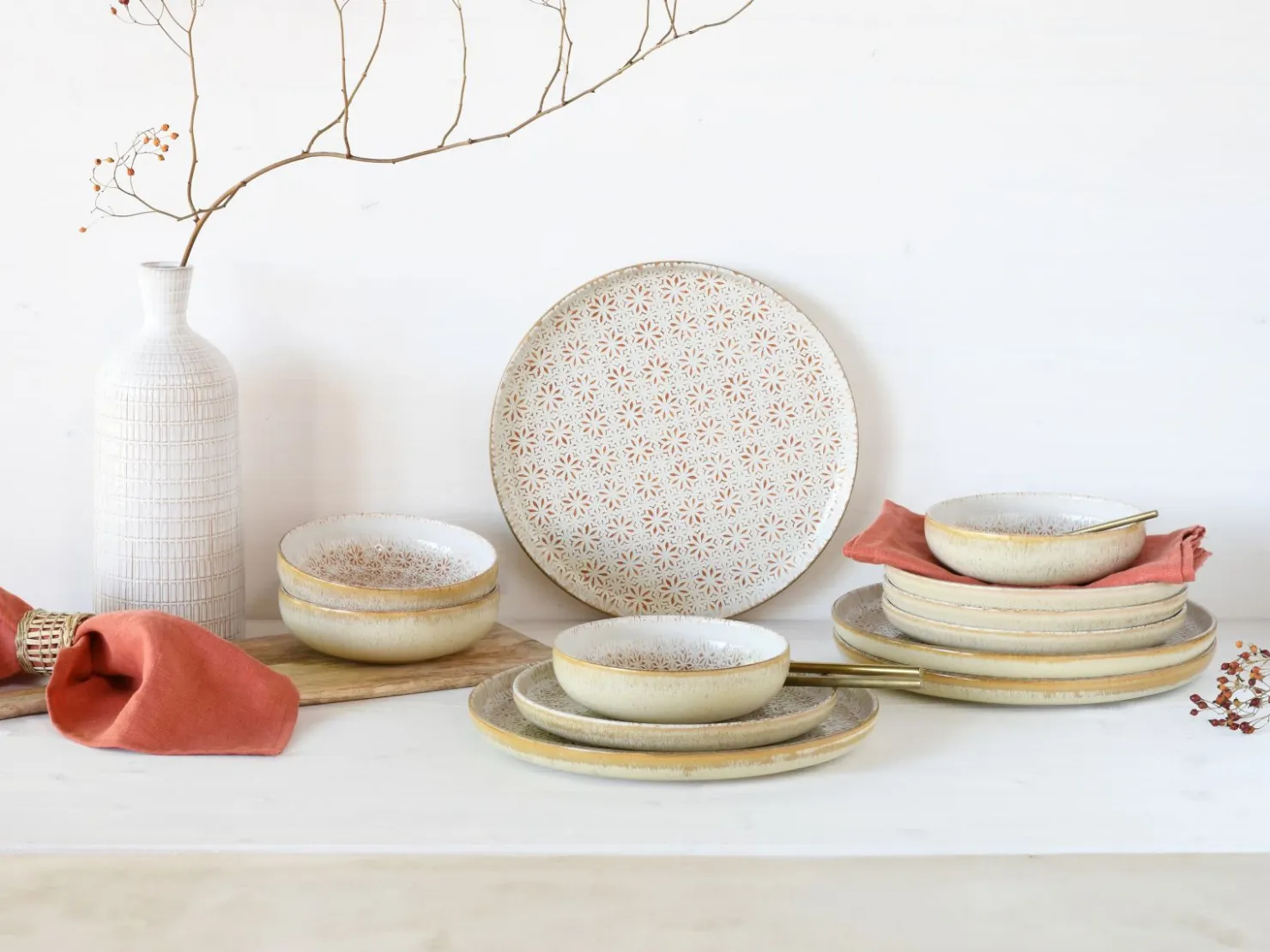 Creatable Geschirrset|Teller|Uno - Tellerset 12-tlg - Offwhite