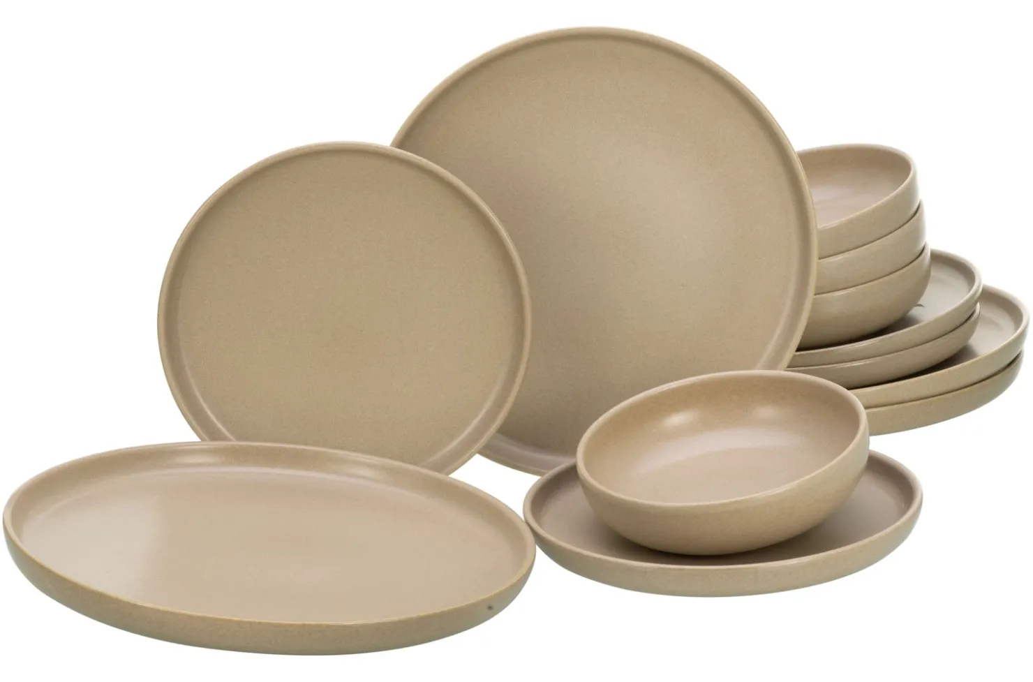 Creatable Geschirrset|Teller|Uno - Tellerset 12-tlg - Offwhite