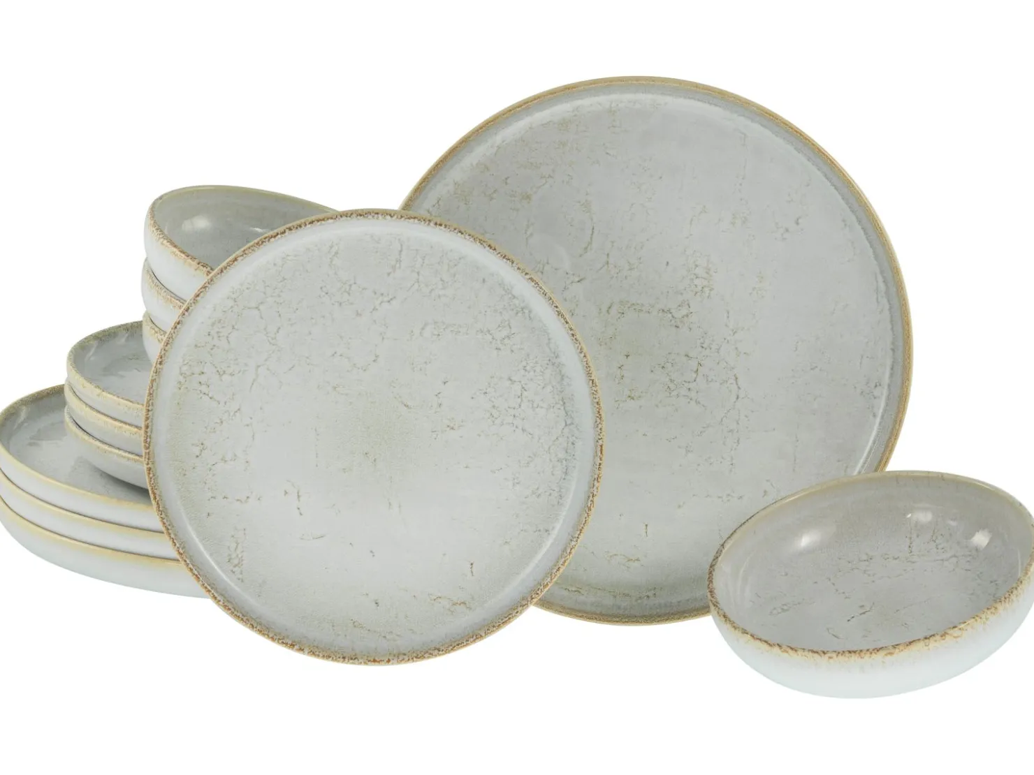 Creatable Geschirrset|Teller|Uno - Tellerset 12-tlg - Offwhite