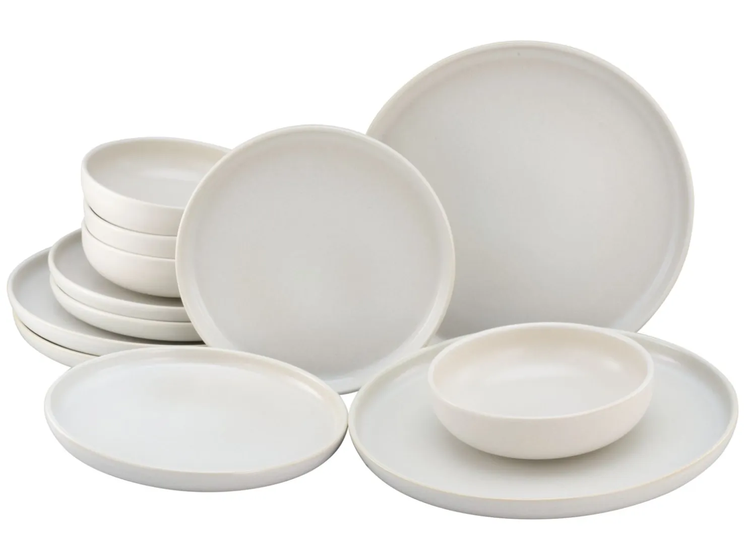 Creatable Geschirrset|Teller|Uno - Tellerset 12-tlg - Offwhite