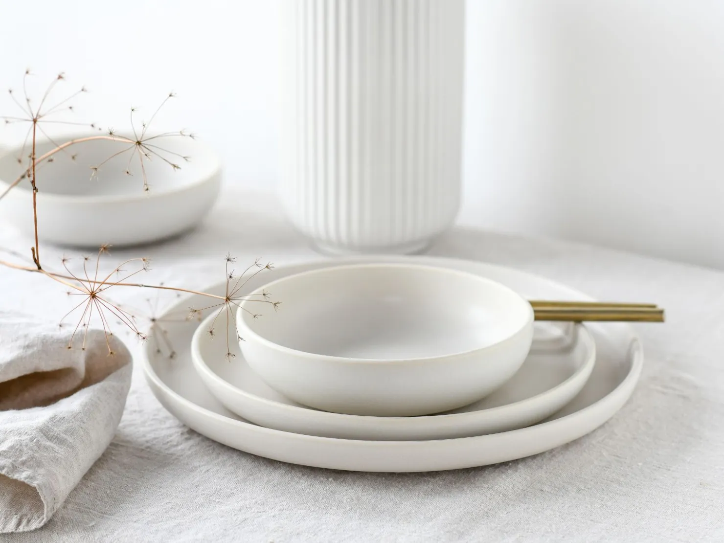 Creatable Geschirrset|Teller|Uno - Tellerset 12-tlg - Offwhite
