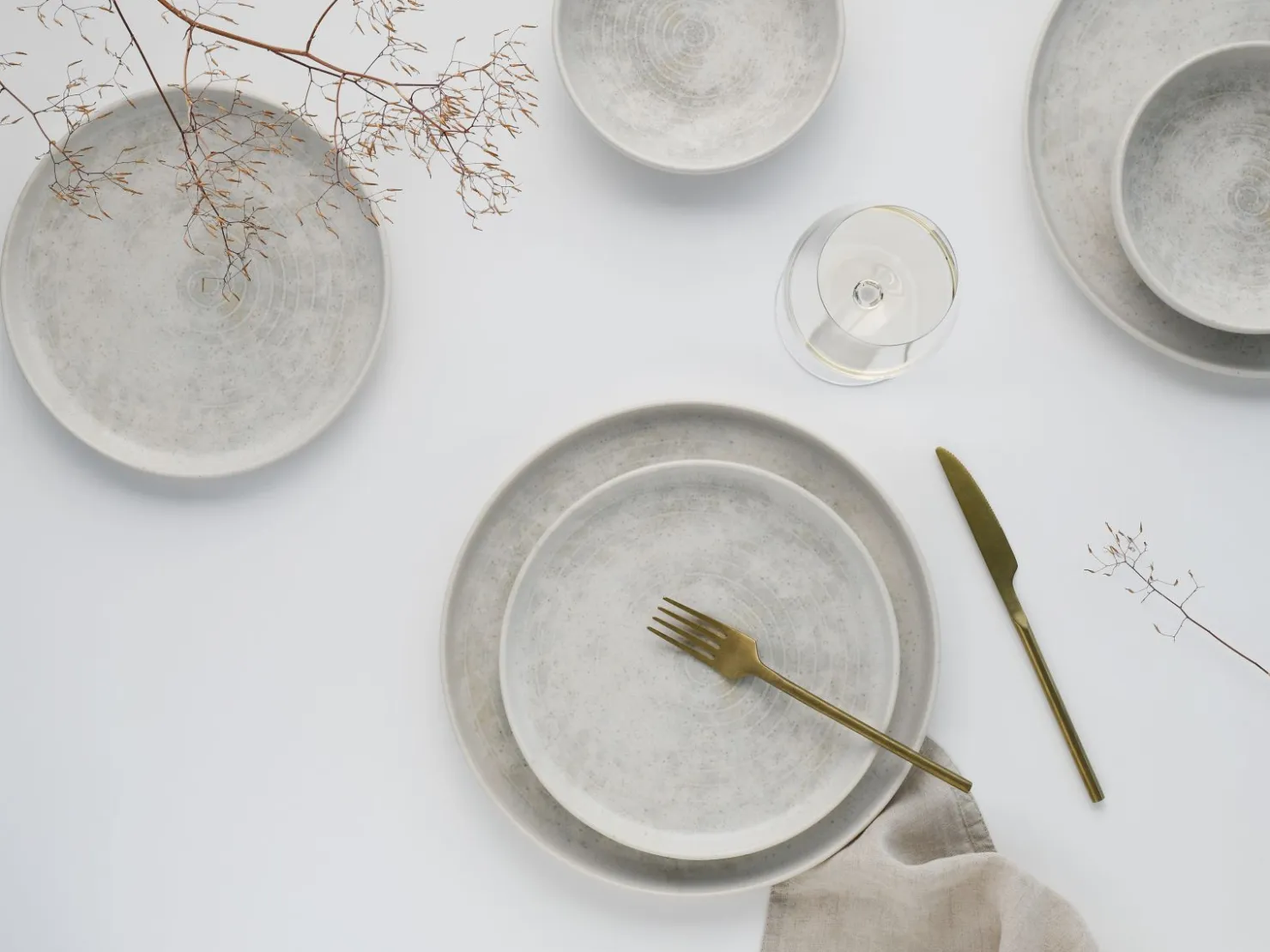 Creatable Geschirrset|Teller|Uno - Tellerset 12-tlg - Offwhite