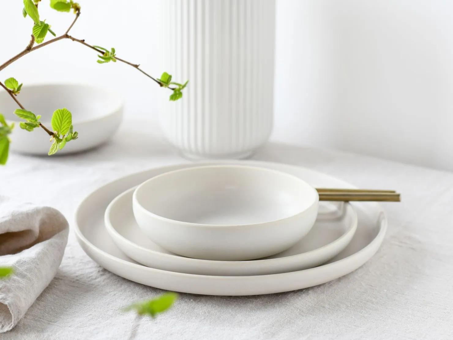 Creatable Geschirrset|Teller|Uno - Tellerset 12-tlg - Offwhite