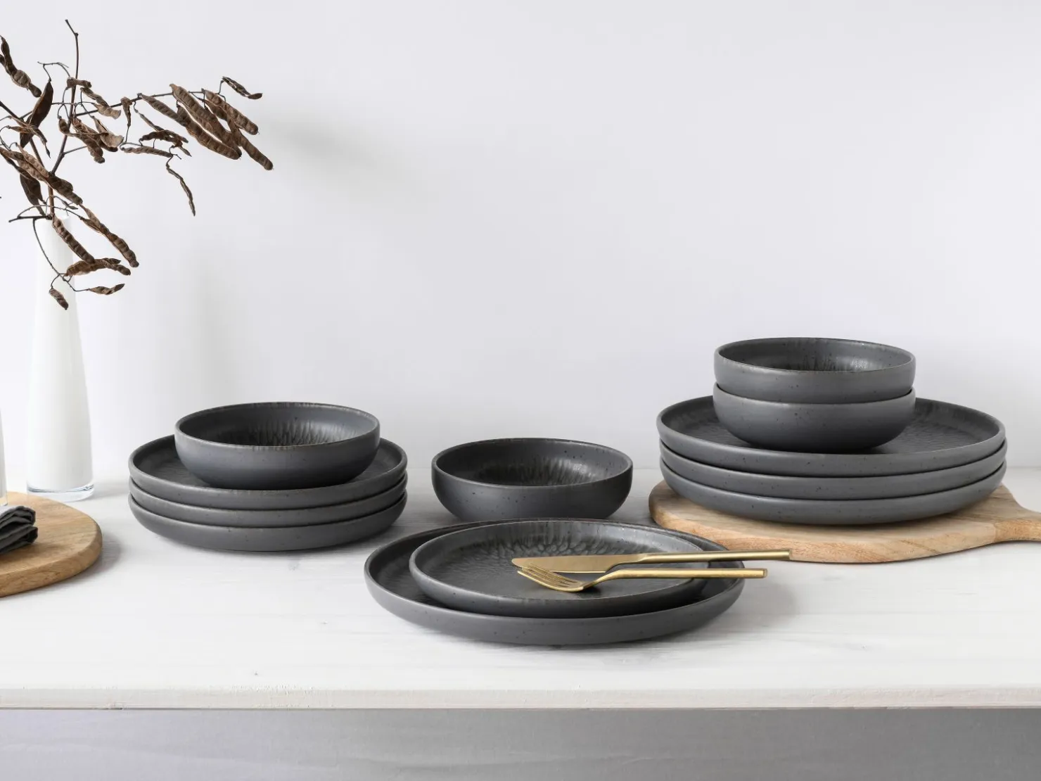 Creatable Geschirrset|Teller|Uno - Tellerset 12-tlg - Offwhite