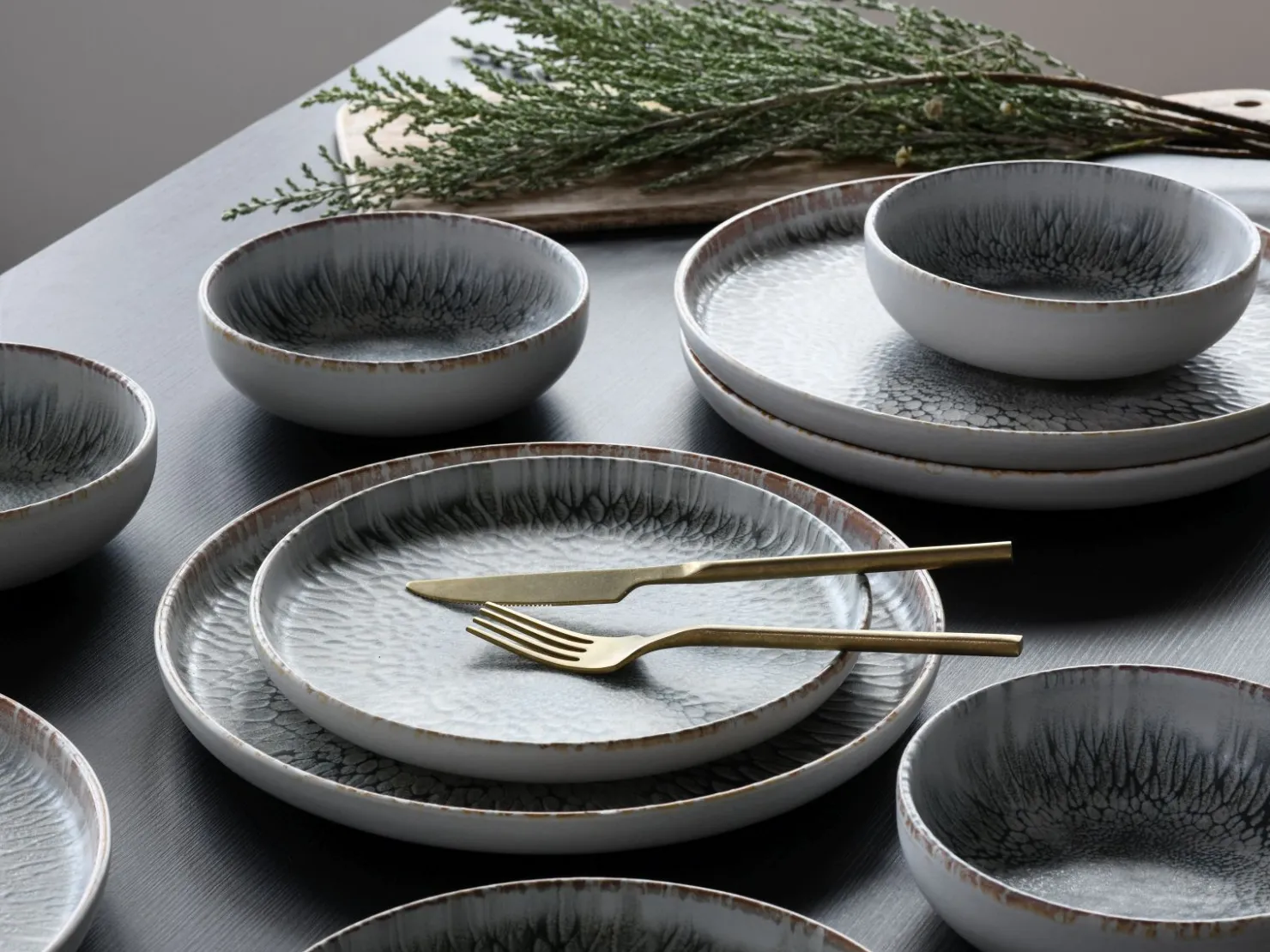 Creatable Geschirrset|Teller|Uno - Tellerset 12-tlg - Offwhite