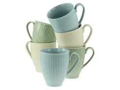 Creatable Becher & Tassen|Geschirrset|Valencia - Becherset 6-tlg, Valencia - Kaffeebecher 6-tlg - Weiss
