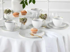 Creatable Geschirrset|Valencia - Kaffeeservice 18-tlg - Weiss
