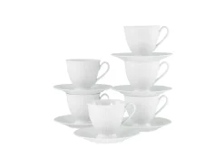 Creatable Geschirrset|Valencia - Kaffeeservice 12-tlg - Weiss