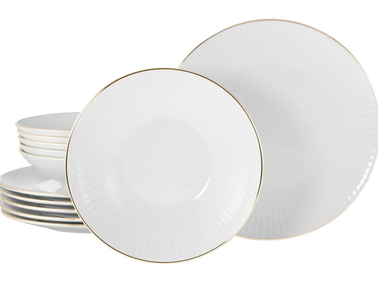 Creatable Geschirrset|Valencia - Tafelservice 12-tlg - Weiss
