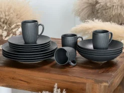 Creatable Becher & Tassen|Geschirrset|Vesuvio - Kaffeebecher 6-tlg - Schwarz