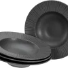Creatable Pizza & Pasta|Geschirrset|Vesuvio - Pastateller 4-tlg - Schwarz