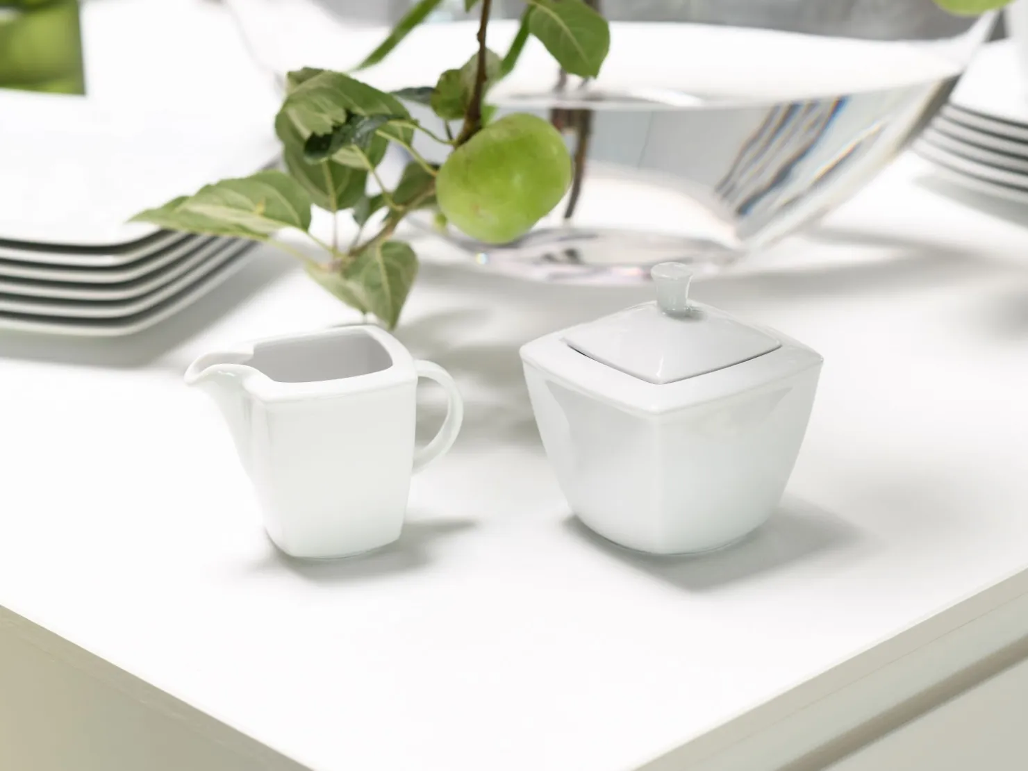 Creatable Geschirrset|Victoria - Milch und Zucker Set 2-tlg - Weiss
