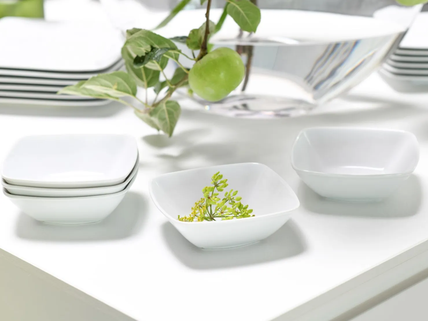 Creatable Bowls & Schüsseln|Geschirrset|Victoria - Müslischale 6-tlg - Weiss