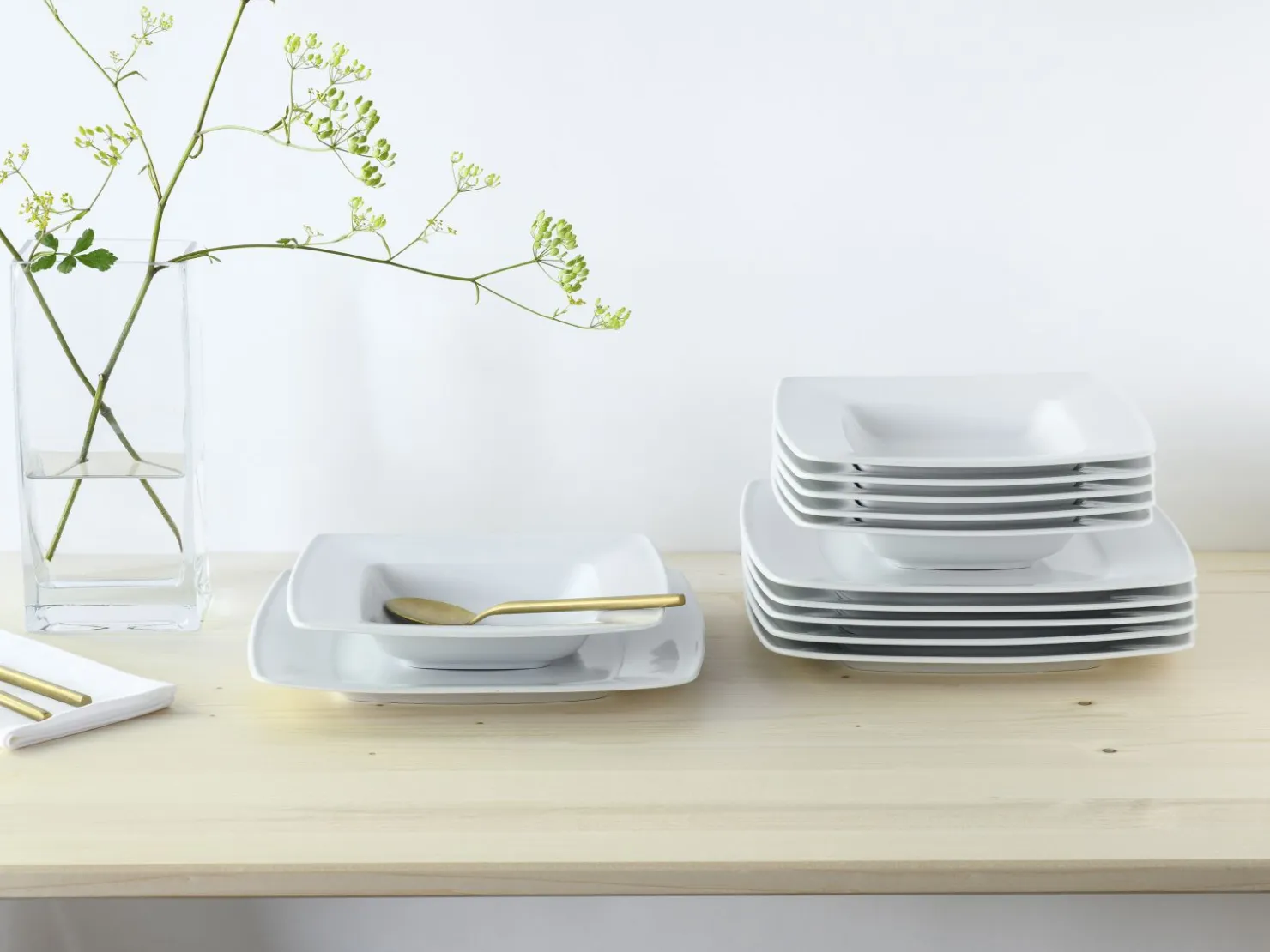 Creatable Geschirrset|Victoria - Tafelservice 12-tlg - Weiss