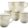 Creatable Becher & Tassen|Geschirrset|Villa Medici - Kaffeebecher 6-tlg - Creme