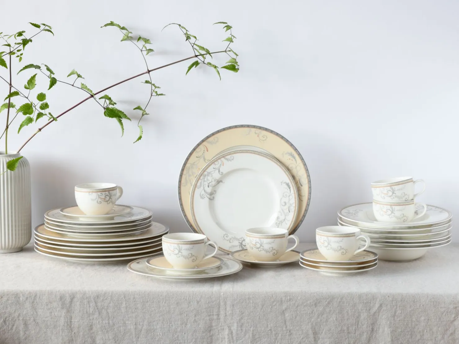 Creatable Geschirrset|Villa Medici - Kombiservice 30-tlg - Creme