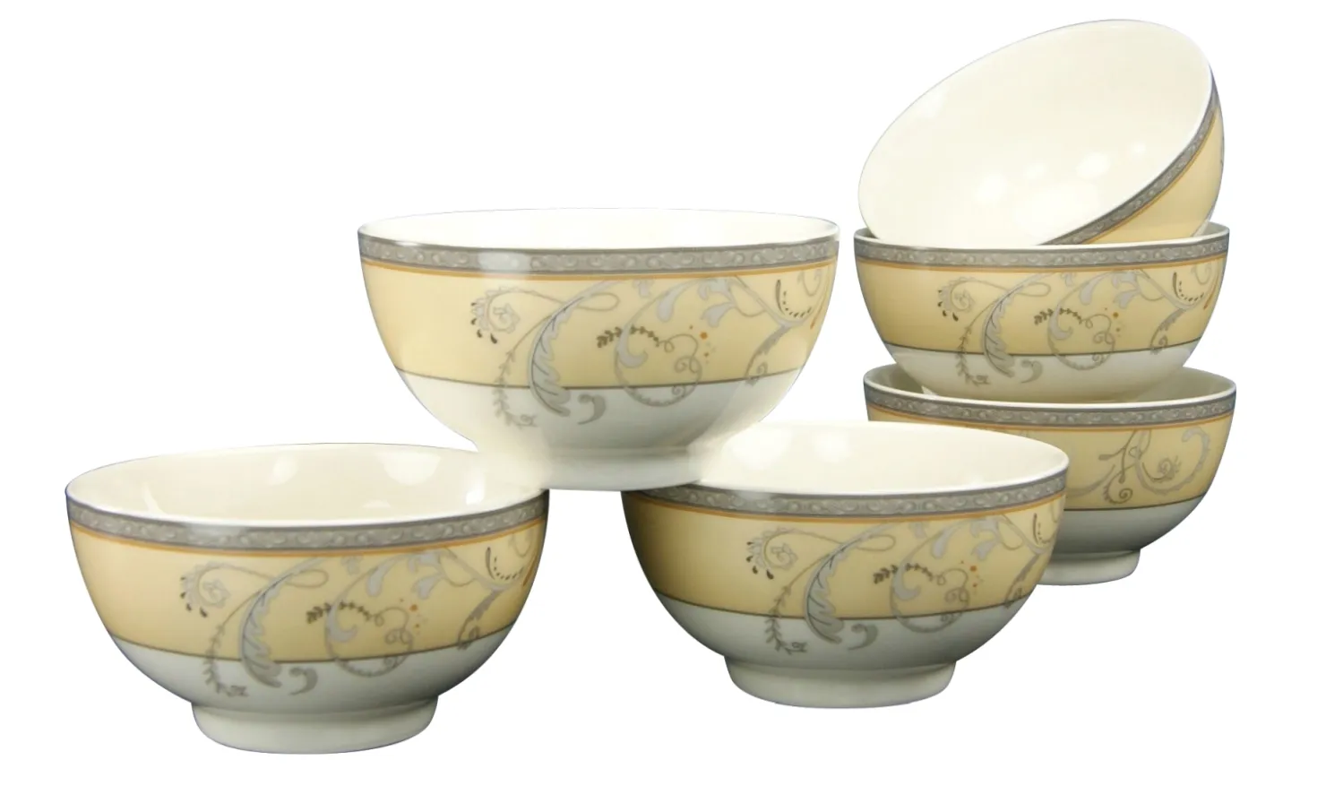 Creatable Bowls & Schüsseln|Geschirrset|Villa Medici - Müslischalen 6-tlg - Creme