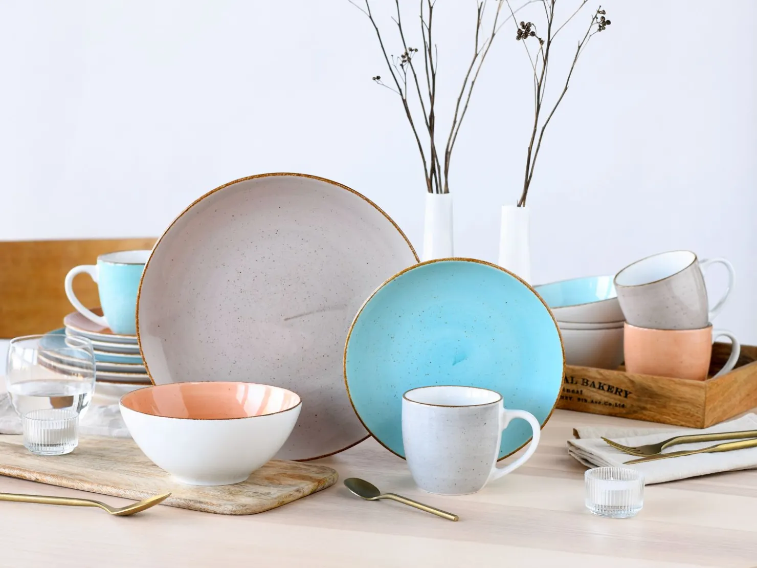 Creatable Geschirrset|Vintage Nature - Kombiservice 16-tlg - Weiss