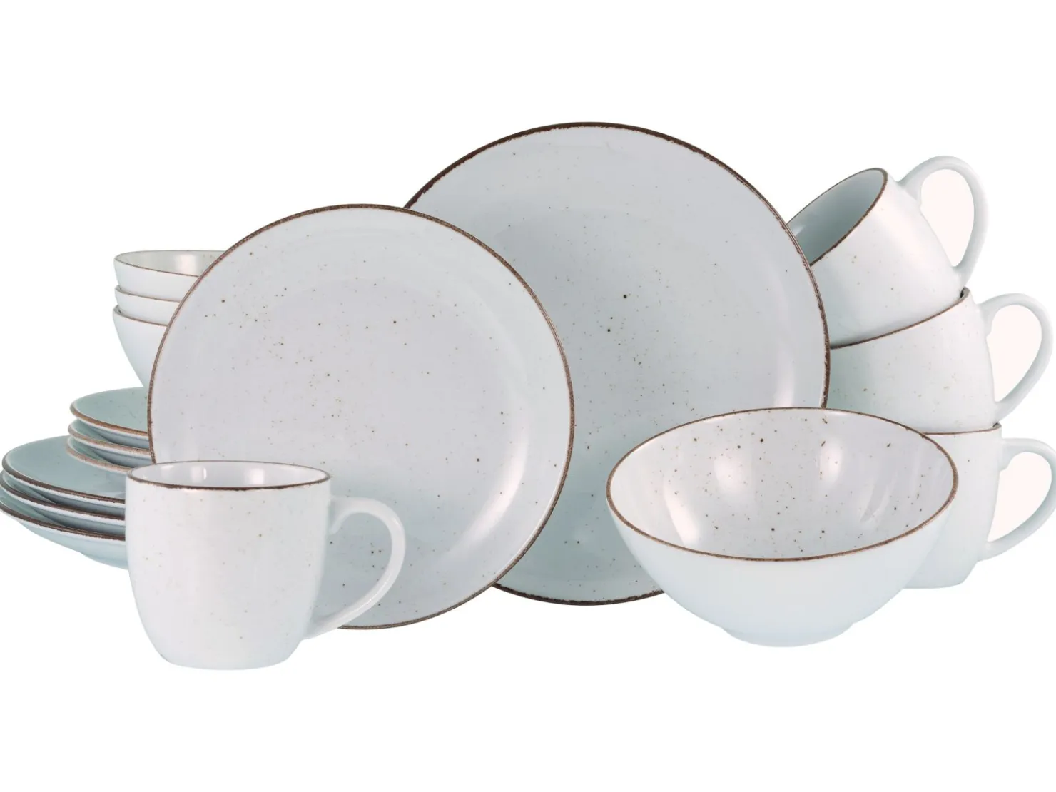 Creatable Geschirrset|Vintage Nature - Kombiservice 16-tlg - Weiss