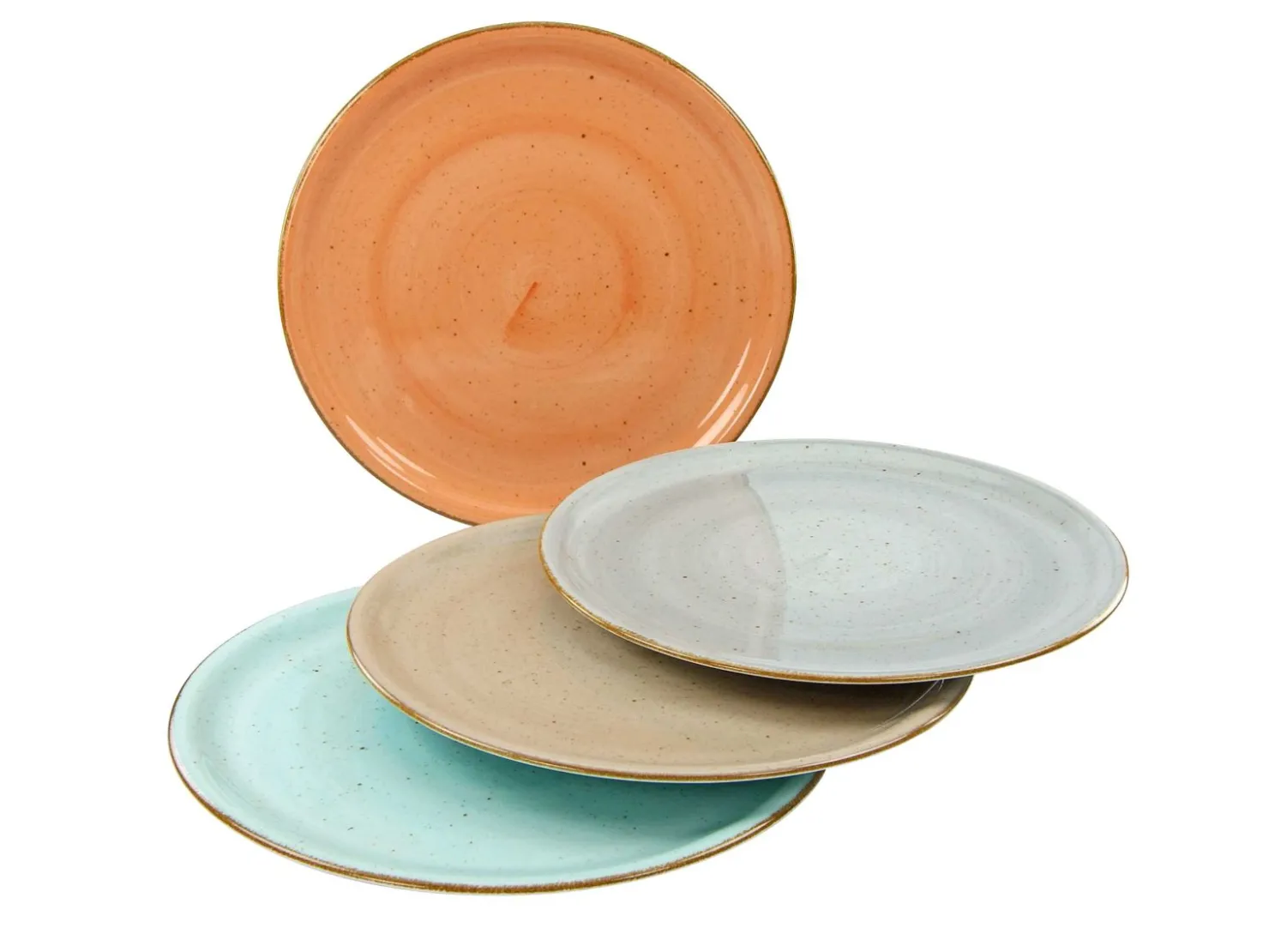 Creatable Pizza & Pasta|Geschirrset|Vintage Nature - Pizzateller 4-tlg - Weiss