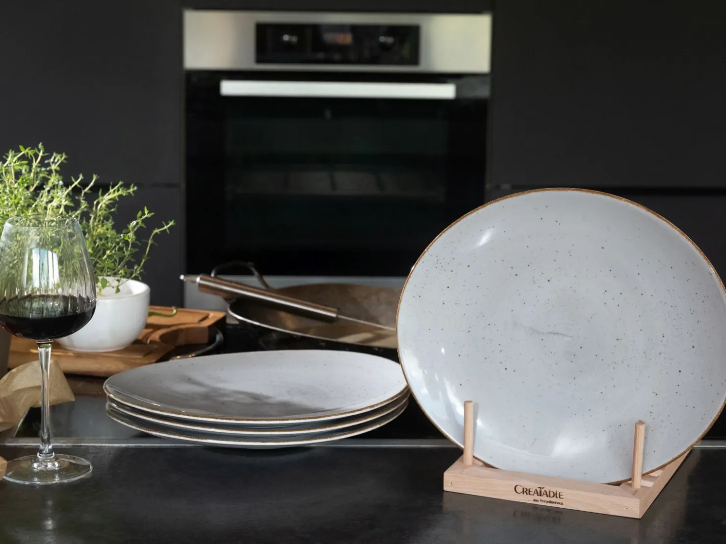 Creatable Geschirrset|Teller|Vintage Nature - Tellerset 4-tlg, Vintage Nature - Steak Set 8-tlg - bunt
