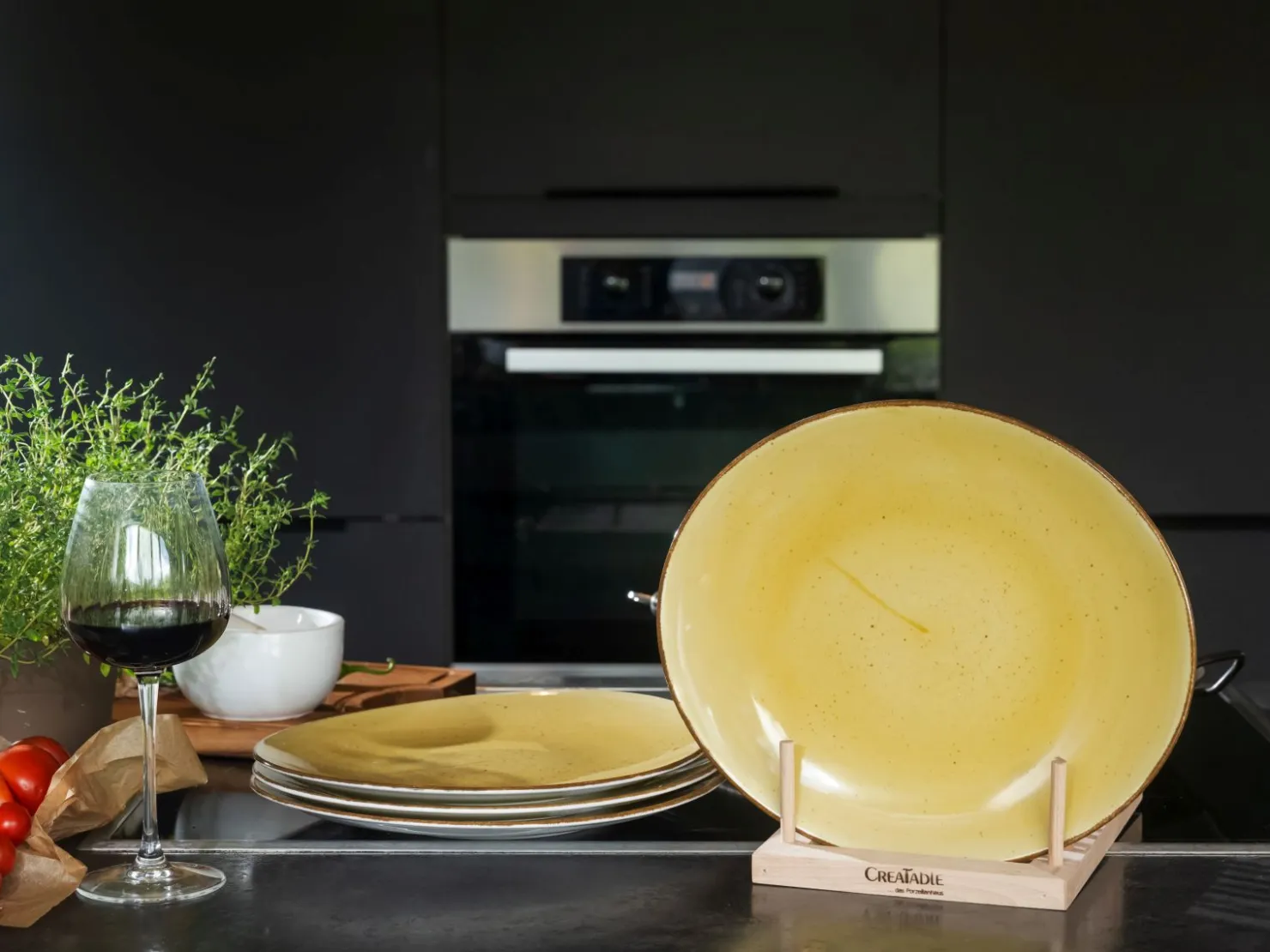 Creatable Geschirrset|Teller|Vintage Nature - Tellerset 4-tlg, Vintage Nature - Steak Set 8-tlg - bunt