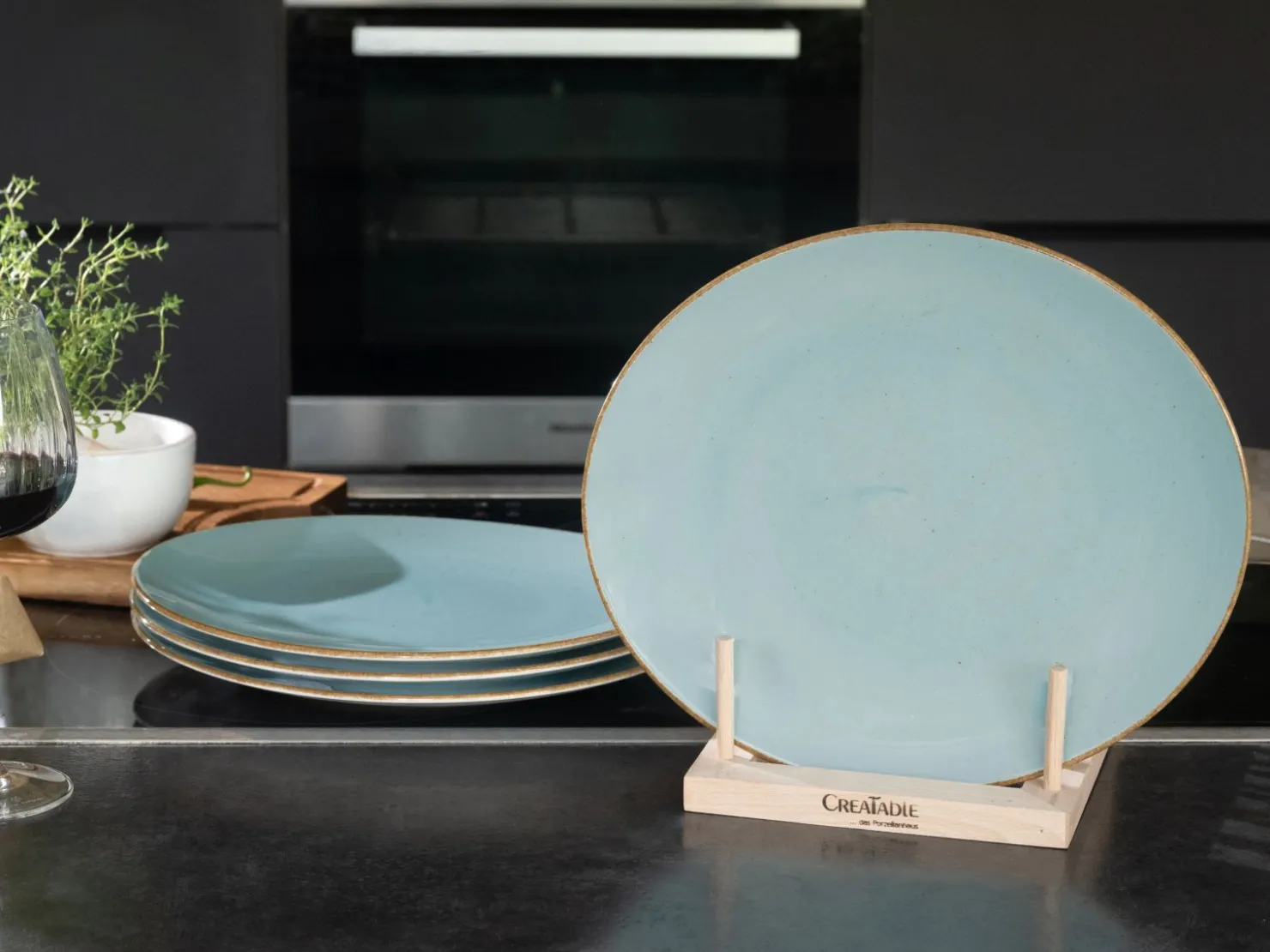 Creatable Geschirrset|Teller|Vintage Nature - Tellerset 4-tlg, Vintage Nature - Steak Set 8-tlg - bunt