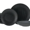 Creatable Geschirrset|Waves - Tafelservice 12-tlg - Schwarz
