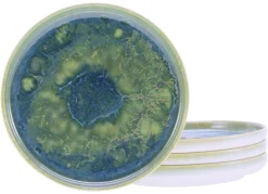 Creatable Geschirrset|Teller|Yuki - Brotteller 4-tlg - Grün-blau