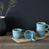 Creatable Becher & Tassen|Geschirrset|Yuki - Kaffeebecher 4-tlg - Grün-blau