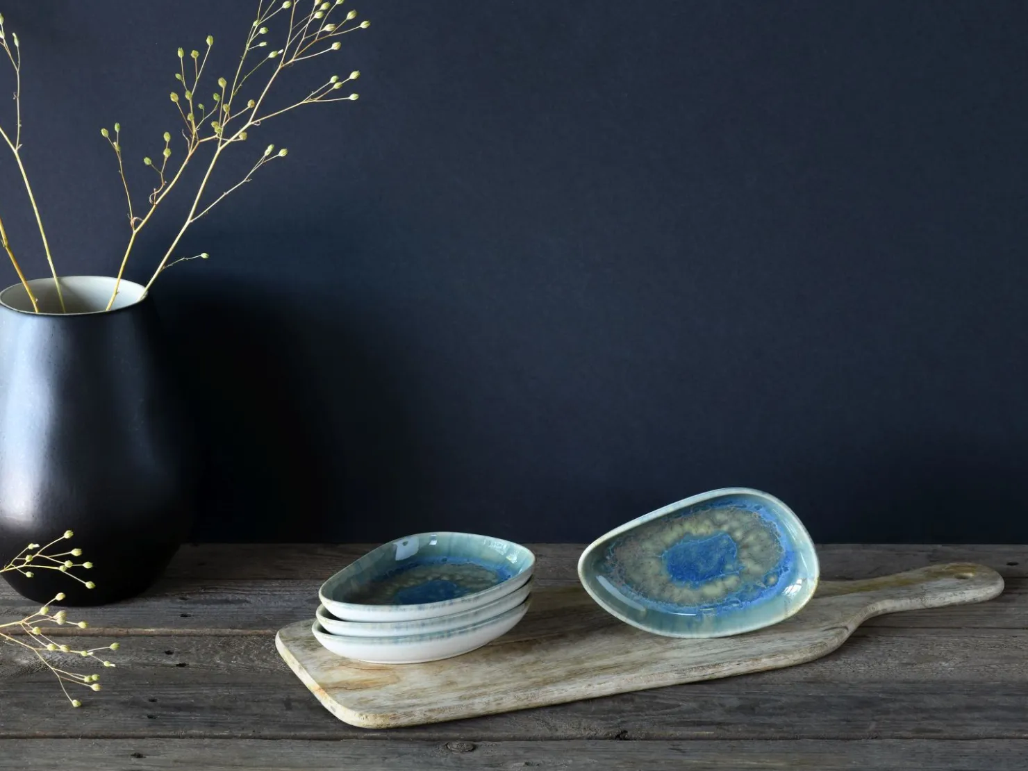 Creatable Bowls & Schüsseln|Geschirrset|Yuki - Schale 4-tlg - Grün-blau