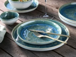 Creatable Geschirrset|Teller|Yuki - Tellerset 12-tlg - Grün-blau